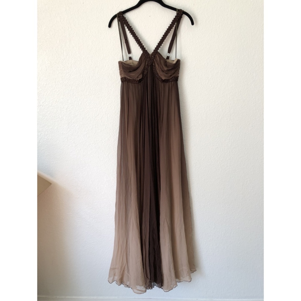BCBG Brown Ombre Beaded Prom / Formal Dress NWT
